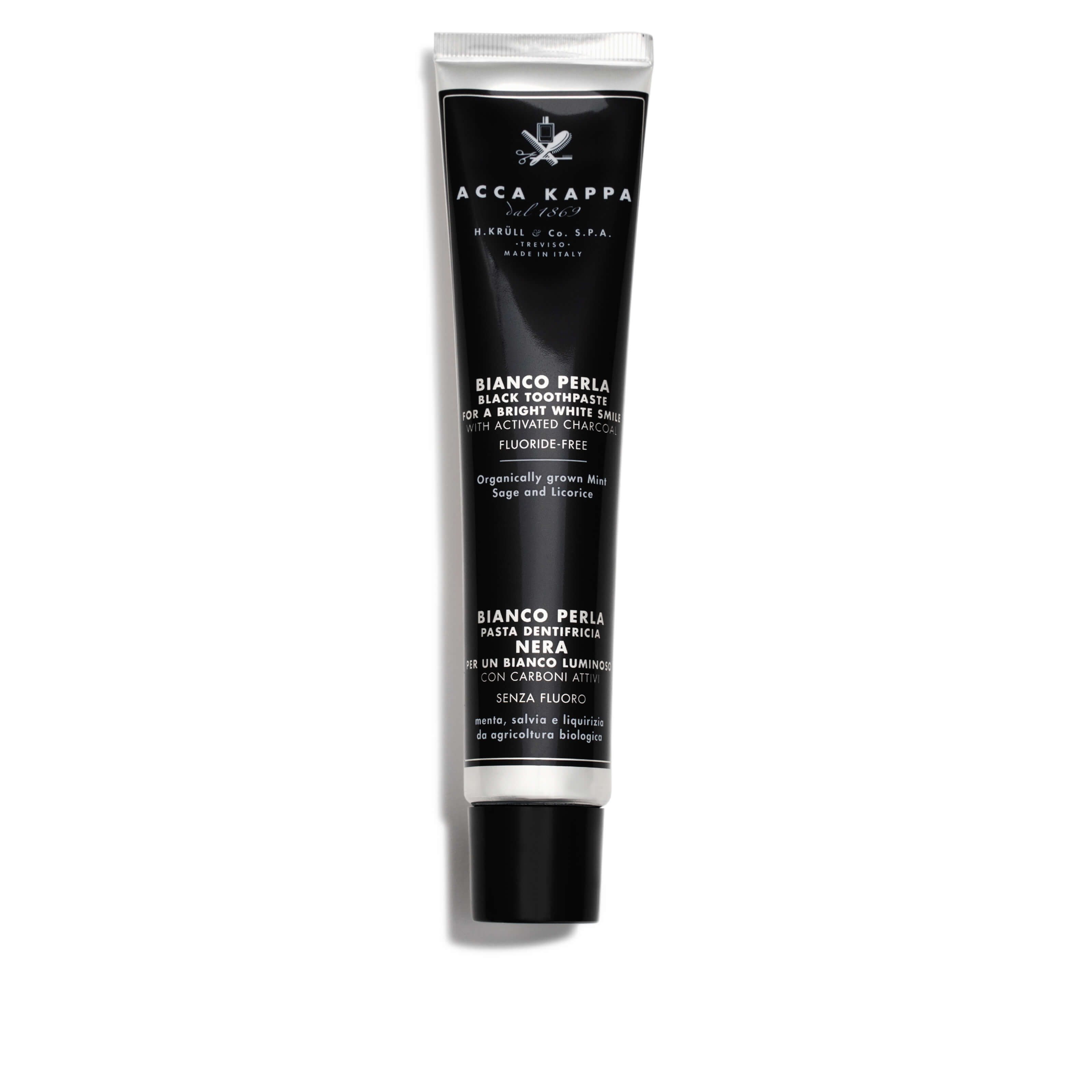 BIANCO PERLA BLACK TOOTHPASTE FLUORIDE-FREE